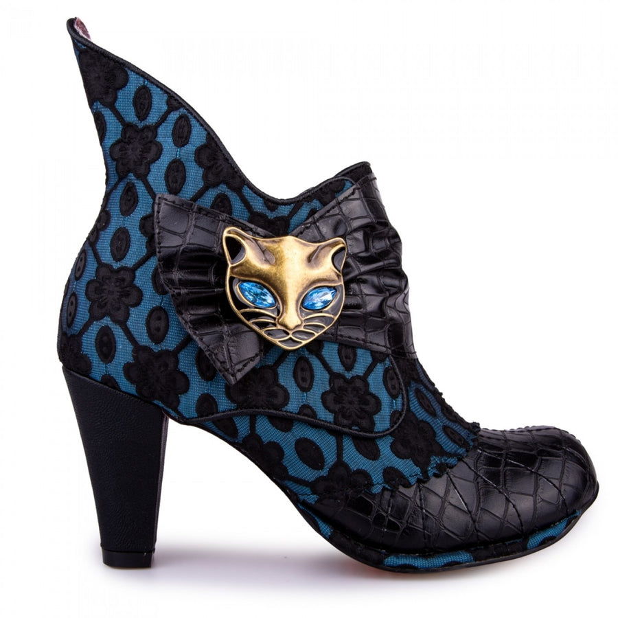 Irregular Choice - Miaow - High Heeled Boots - Black / Blue