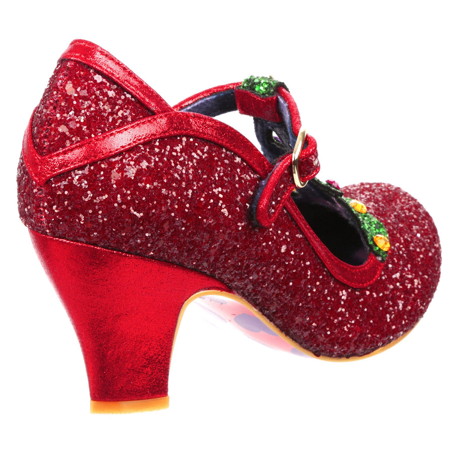 Irregular Choice Womens Nicely Festive High Heel - Red