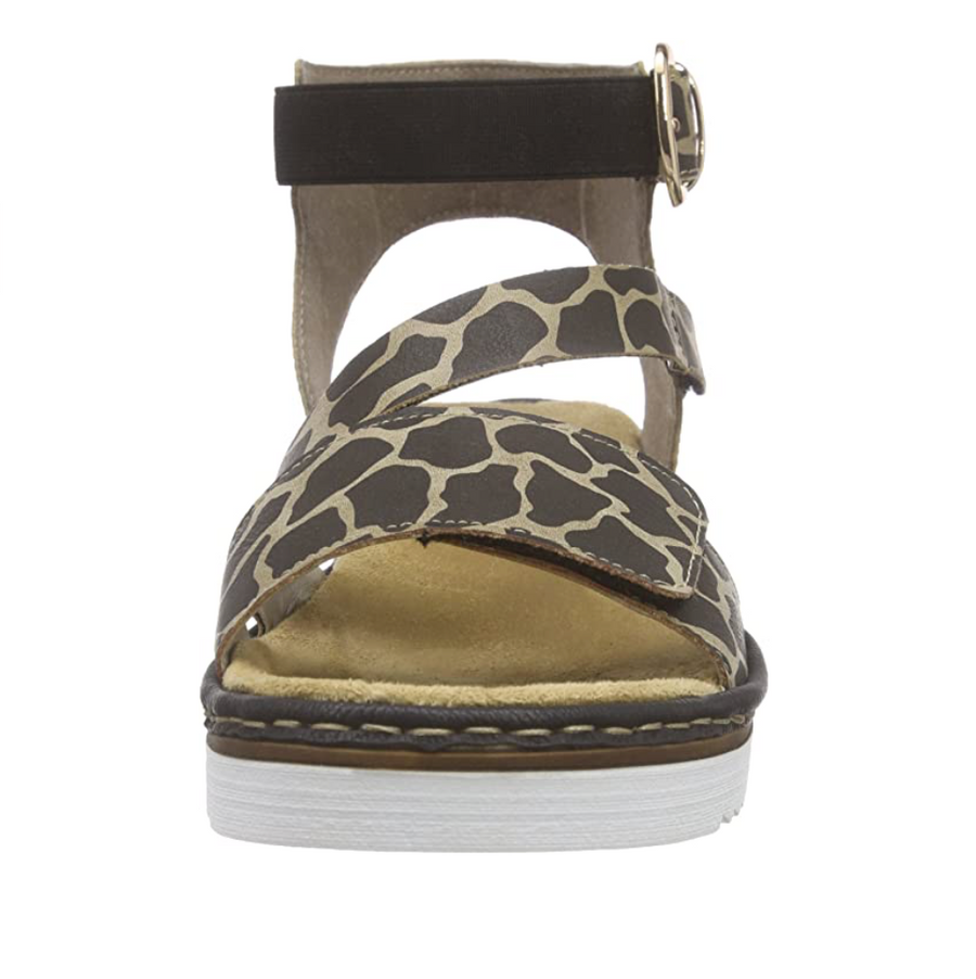 Rieker Womens Fashion Sandals - Brown / Leopard