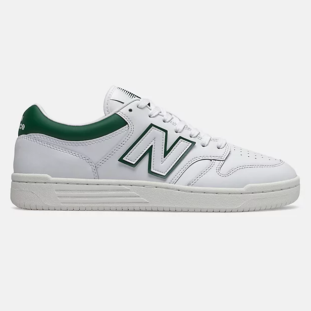 New Balance Mens 480 Basket Ball Trainers - White - The Foot Factory
