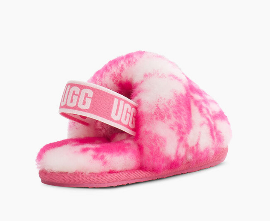 UGG Toddler Fluff Yeah Marble Slide - Pink Rose / Seashell Pink